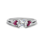 Load image into Gallery viewer, twisted-split-asscher-cut-vine-engagement-ring-with-pink-sapphire-in-white-gold-FDENR3211ASRGSADRPIANGLE3-NL-WG