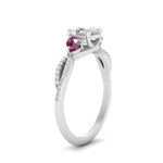 Load image into Gallery viewer, twisted-split-asscher-cut-vine-engagement-ring-with-pink-sapphire-in-white-gold-FDENR3211ASRGSADRPIANGLE3-NL-WG