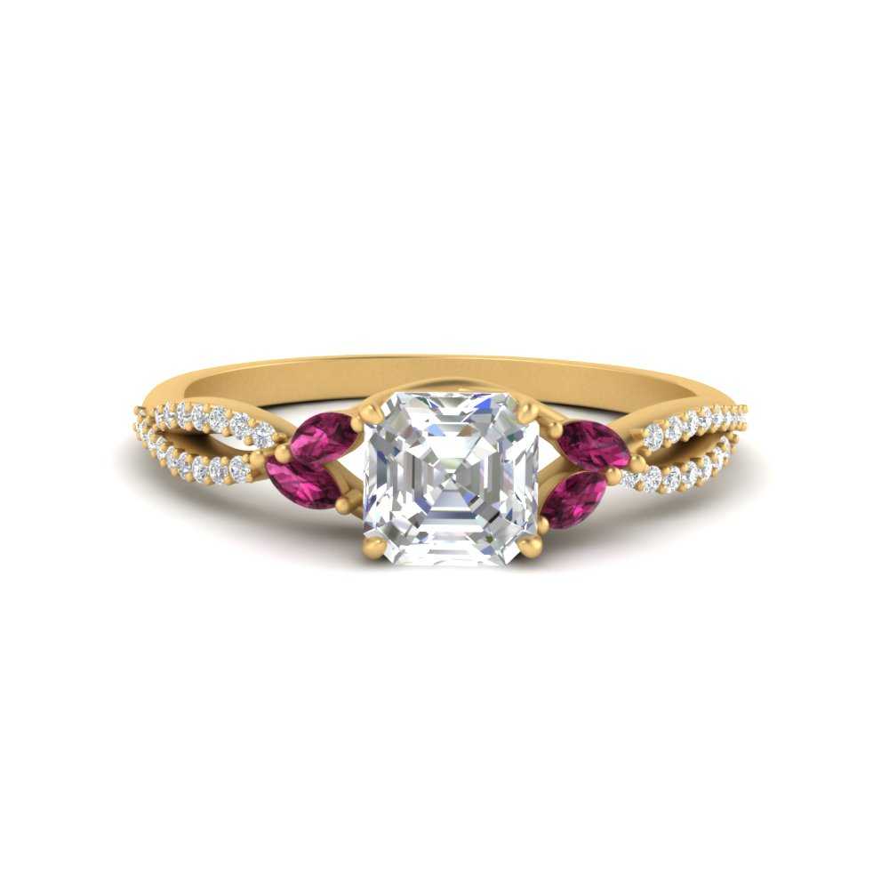 twisted-split-asscher-cut-vine-engagement-ring-with-pink-sapphire-in-yellow-gold-FDENR3211ASRGSADRPIANGLE3-NL-YG