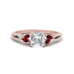 Load image into Gallery viewer, twisted-split-asscher-cut-vine-engagement-ring-with-ruby-in-rose-gold-FDENR3211ASRGRUDRANGLE3-NL-RG
