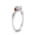 Load image into Gallery viewer, twisted-split-asscher-cut-vine-engagement-ring-with-ruby-in-white-gold-FDENR3211ASRGRUDRANGLE3-NL-WG
