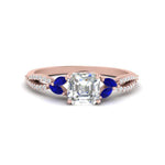 Load image into Gallery viewer, twisted-split-asscher-cut-vine-engagement-ring-with-sapphire-in-rose-gold-FDENR3211ASRGSABLANGLE3-NL-RG
