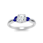 Load image into Gallery viewer, twisted-split-asscher-cut-vine-engagement-ring-with-sapphire-in-white-gold-FDENR3211ASRGSABLANGLE3-NL-WG
