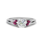 Load image into Gallery viewer, twisted-split-cushion-cut-vine-engagement-ring-with-pink-sapphire-in-white-gold-FDENR3211CURGSADRPIANGLE3-NL-WG