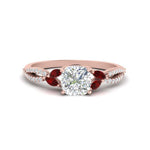 Load image into Gallery viewer, twisted-split-cushion-cut-vine-engagement-ring-with-ruby-in-rose-gold-FDENR3211CURGRUDRANGLE3-NL-RG