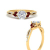Load image into Gallery viewer, twisted-split-cushion-cut-vine-engagement-ring-with-ruby-in-yellow-gold-FDENR3211CURGRUDRANGLE3-NL-YG