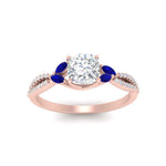 Load image into Gallery viewer, twisted-split-cushion-cut-vine-engagement-ring-with-sapphire-in-rose-gold-FDENR3211CURGSABLANGLE3-NL-RG
