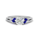 Load image into Gallery viewer, twisted-split-cushion-cut-vine-engagement-ring-with-sapphire-in-white-gold-FDENR3211CURGSABLANGLE3-NL-WG

