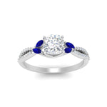 Load image into Gallery viewer, twisted-split-cushion-cut-vine-engagement-ring-with-sapphire-in-white-gold-FDENR3211CURGSABLANGLE3-NL-WG