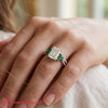 Load image into Gallery viewer, twisted-split-emerald-cut-diamond-with-green-emerald-vine-engagement-ring-in-white-gold-FDENR3211EMR-2