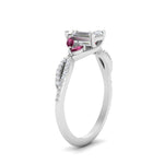 Load image into Gallery viewer, twisted-split-emerald-cut-vine-engagement-ring-with-pink-sapphire-in-white-gold-FDENR3211EMRGSADRPIANGLE3-NL-WG
