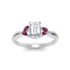 Load image into Gallery viewer, twisted-split-emerald-cut-vine-engagement-ring-with-pink-sapphire-in-white-gold-FDENR3211EMRGSADRPIANGLE3-NL-WG