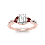 Load image into Gallery viewer, twisted-split-emerald-cut-vine-engagement-ring-with-ruby-in-rose-gold-FDENR3211EMRGRUDRANGLE3-NL-RG

