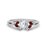 Load image into Gallery viewer, twisted-split-emerald-cut-vine-engagement-ring-with-ruby-in-white-gold-FDENR3211EMRGRUDRANGLE3-NL-WG
