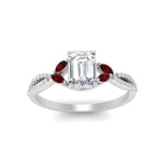 Load image into Gallery viewer, twisted-split-emerald-cut-vine-engagement-ring-with-ruby-in-white-gold-FDENR3211EMRGRUDRANGLE3-NL-WG
