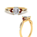 Load image into Gallery viewer, twisted-split-emerald-cut-vine-engagement-ring-with-ruby-in-yellow-gold-FDENR3211EMRGRUDRANGLE3-NL-YG
