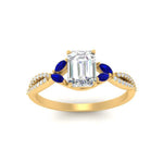 Load image into Gallery viewer, twisted-split-emerald-cut-vine-engagement-ring-with-sapphire-in-yellow-gold-FDENR3211EMRGSABLANGLE3-NL-YG
