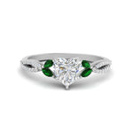 Load image into Gallery viewer, twisted-split-heart-shaped-vine-engagement-ring-with-emerald-in-white-gold-FDENR3211HTRGEMGRANGLE3-NL-WG
