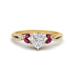 Load image into Gallery viewer, twisted-split-heart-shaped-vine-engagement-ring-with-pink-sapphire-in-yellow-gold-FDENR3211HTRGSADRPIANGLE3-NL-YG