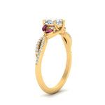 Load image into Gallery viewer, twisted-split-heart-shaped-vine-engagement-ring-with-pink-sapphire-in-yellow-gold-FDENR3211HTRGSADRPIANGLE3-NL-YG
