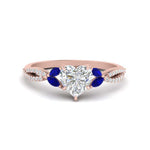 Load image into Gallery viewer, twisted-split-heart-shaped-vine-engagement-ring-with-sapphire-in-rose-gold-FDENR3211HTRGSABLANGLE3-NL-RG