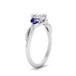 Load image into Gallery viewer, twisted-split-heart-shaped-vine-engagement-ring-with-sapphire-in-white-gold-FDENR3211HTRGSABLANGLE3-NL-WG
