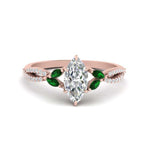 Load image into Gallery viewer, twisted-split-marquise-cut-vine-engagement-ring-with-emerald-in-rose-gold-FDENR3211MQRGEMGRANGLE3-NL-RG

