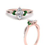 Load image into Gallery viewer, twisted-split-marquise-cut-vine-engagement-ring-with-emerald-in-rose-gold-FDENR3211MQRGEMGRANGLE3-NL-RG
