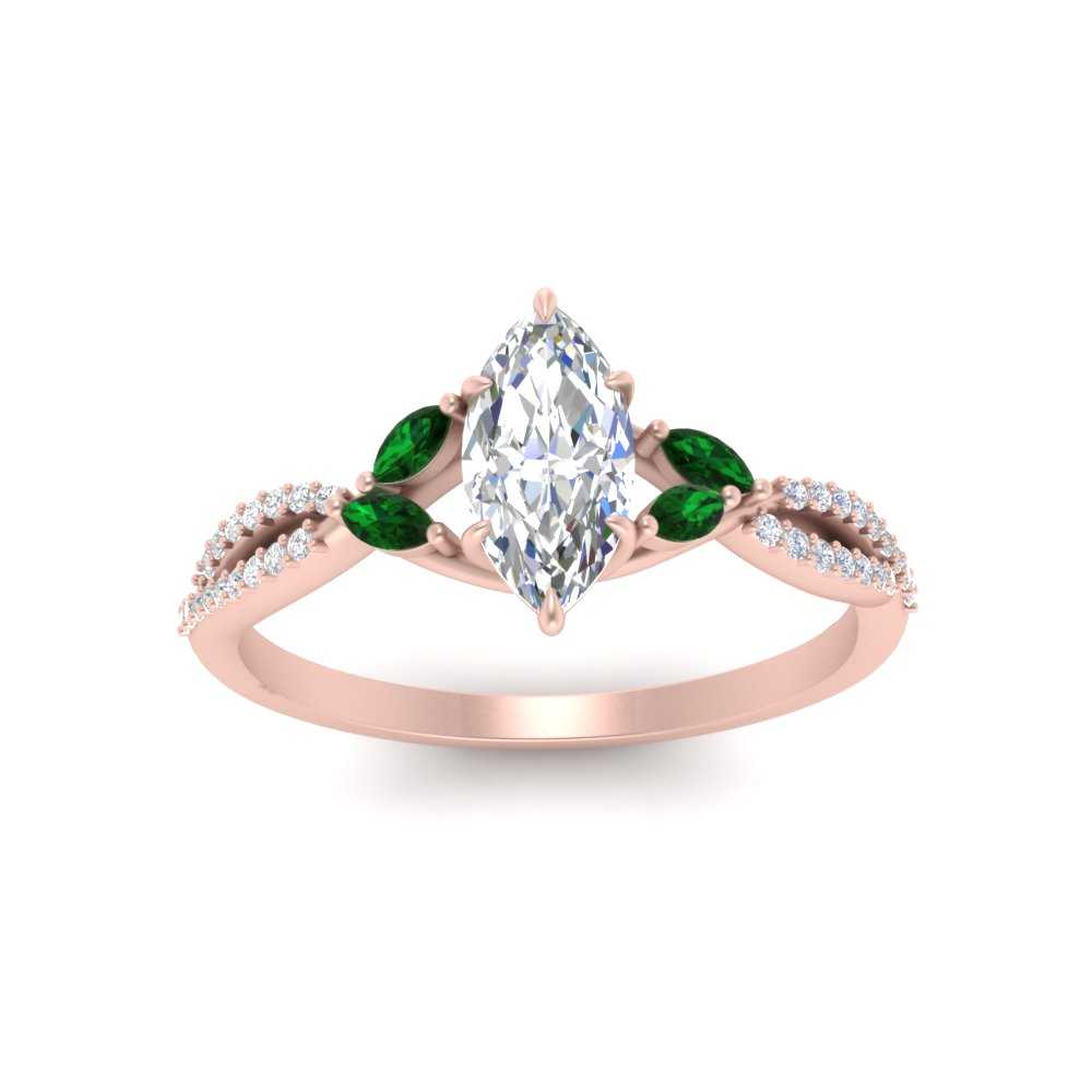 twisted-split-marquise-cut-vine-engagement-ring-with-emerald-in-rose-gold-FDENR3211MQRGEMGRANGLE3-NL-RG