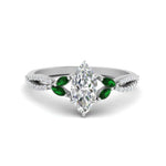 Load image into Gallery viewer, twisted-split-marquise-cut-vine-engagement-ring-with-emerald-in-white-gold-FDENR3211MQRGEMGRANGLE3-NL-WG
