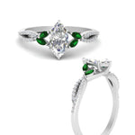 Load image into Gallery viewer, twisted-split-marquise-cut-vine-engagement-ring-with-emerald-in-white-gold-FDENR3211MQRGEMGRANGLE3-NL-WG

