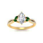 Load image into Gallery viewer, twisted-split-marquise-cut-vine-engagement-ring-with-emerald-in-yellow-gold-FDENR3211MQRGEMGRANGLE3-NL-YG
