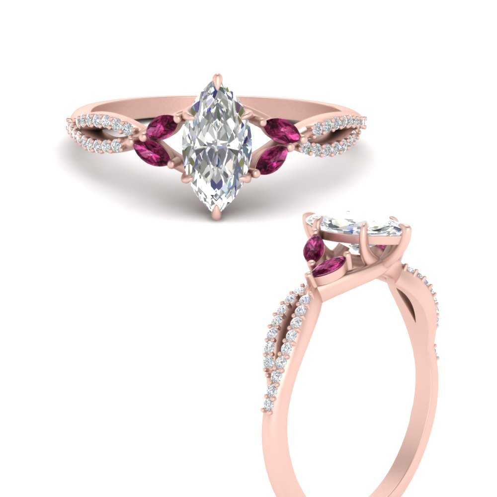 Twisted+Split+Marquise+Cut+Vine+Lab+Diamond+Engagement+Ring+With+Pink+Sapphire+In+18k+Rose+Gold-FDENR3211R-10