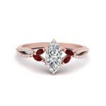 Load image into Gallery viewer, twisted-split-marquise-cut-vine-engagement-ring-with-ruby-in-rose-gold-FDENR3211MQRGRUDRANGLE3-NL-RG
