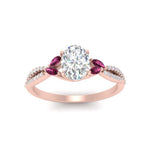 Load image into Gallery viewer, twisted-split-oval-shaped-vine-engagement-ring-with-pink-sapphire-in-rose-gold-FDENR3211OVRGSADRPIANGLE3-NL-RG
