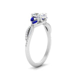 Load image into Gallery viewer, twisted-split-oval-shaped-vine-engagement-ring-with-sapphire-in-white-gold-FDENR3211OVRGSABLANGLE3-NL-WG
