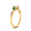 Load image into Gallery viewer, twisted-split-pear-shaped-vine-engagement-ring-with-emerald-in-yellow-gold-FDENR3211PERGEMGRANGLE3-NL-YG