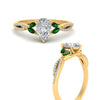 Load image into Gallery viewer, twisted-split-pear-shaped-vine-engagement-ring-with-emerald-in-yellow-gold-FDENR3211PERGEMGRANGLE3-NL-YG