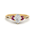 Load image into Gallery viewer, twisted-split-pear-shaped-vine-engagement-ring-with-pink-sapphire-in-yellow-gold-FDENR3211PERGSADRPIANGLE3-NL-YG
