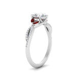 Load image into Gallery viewer, twisted-split-pear-shaped-vine-engagement-ring-with-ruby-in-white-gold-FDENR3211PERGRUDRANGLE3-NL-WG
