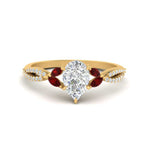 Load image into Gallery viewer, twisted-split-pear-shaped-vine-engagement-ring-with-ruby-in-yellow-gold-FDENR3211PERGRUDRANGLE3-NL-YG
