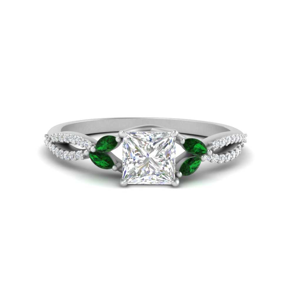 twisted-split-princess-cut-vine-engagement-ring-with-emerald-in-white-gold-FDENR3211PRRGEMGRANGLE3-NL-WG