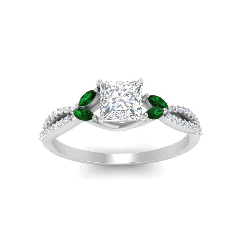 twisted-split-princess-cut-vine-engagement-ring-with-emerald-in-white-gold-FDENR3211PRRGEMGRANGLE3-NL-WG