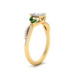 Load image into Gallery viewer, twisted-split-princess-cut-vine-engagement-ring-with-emerald-in-yellow-gold-FDENR3211PRRGEMGRANGLE3-NL-YG
