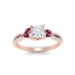 Load image into Gallery viewer, twisted-split-princess-cut-vine-engagement-ring-with-pink-sapphire-in-rose-gold-FDENR3211PRRGSADRPIANGLE3-NL-RG
