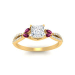 Load image into Gallery viewer, twisted-split-princess-cut-vine-engagement-ring-with-pink-sapphire-in-yellow-gold-FDENR3211PRRGSADRPIANGLE3-NL-YG
