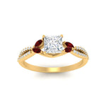 Load image into Gallery viewer, twisted-split-princess-cut-vine-engagement-ring-with-ruby-in-yellow-gold-FDENR3211PRRGRUDRANGLE3-NL-YG
