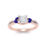 Load image into Gallery viewer, twisted-split-princess-cut-vine-engagement-ring-with-sapphire-in-rose-gold-FDENR3211PRRGSABLANGLE3-NL-RG
