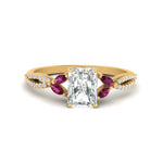Load image into Gallery viewer, twisted-split-radiant-cut-vine-engagement-ring-with-pink-sapphire-in-yellow-gold-FDENR3211RARGSADRPIANGLE3-NL-YG
