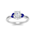 Load image into Gallery viewer, twisted-split-radiant-cut-vine-engagement-ring-with-sapphire-in-white-gold-FDENR3211RARGSABLANGLE3-NL-WG
